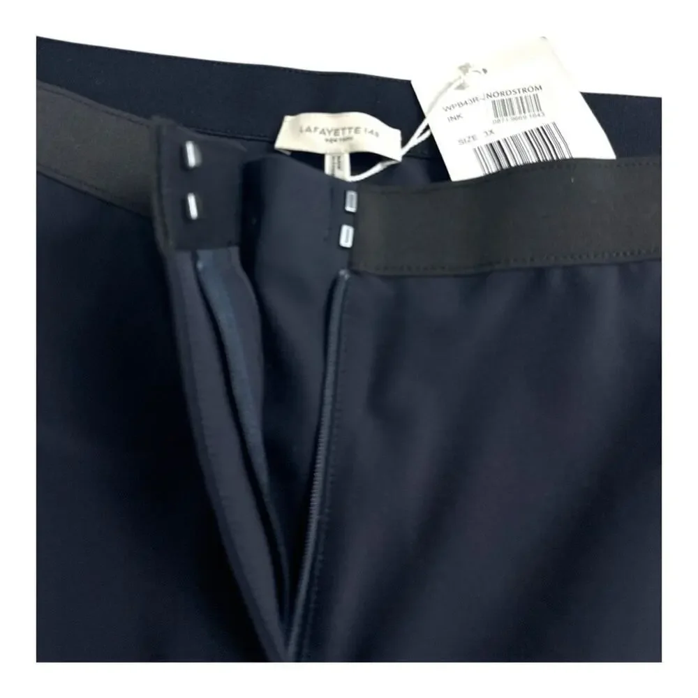 NWT Lafayette 148 New York Tribeca Stretch Skinny Leg Pants Ink Blue Size 3X